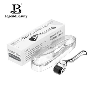 Derma Roller System Titanium 540 Needles 0.30mm + Storage Case, Micro Needling Roller for Skin Rejuvenation Anti Ageing Wrinkle Facial & Scalp Treatment, Promotes Hair Growth & Improves Skin Vitality - Imported from UK